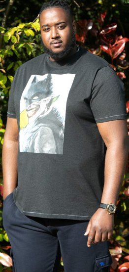 D555 MARTIN Official Batman Printed T-Shirt Washed Black - T-paidat - Isot T-paidat 2XL – 14XL