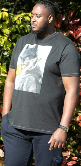 D555 MARTIN Official Batman Printed T-Shirt Washed Black - T-paidat - Isot T-paidat 2XL – 14XL