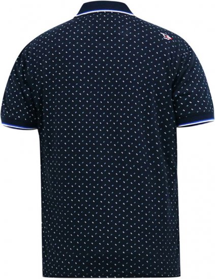 D555 OAKLEY AOP Jersey Polo With Jacquard Collar, Ribs And Chest Pocket Navy - Pikeepaidat - Miesten isot pikeepaidat