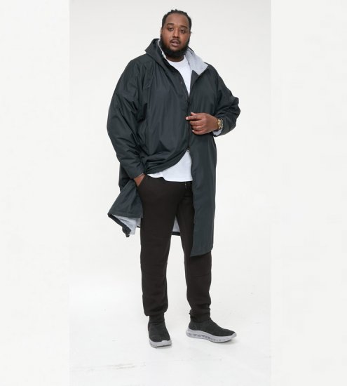 D555 Webber Vettä hylkivä takki sherpa-vuorella musta - Takit - Miesten Takit, isot koot – 2XL – 12XL