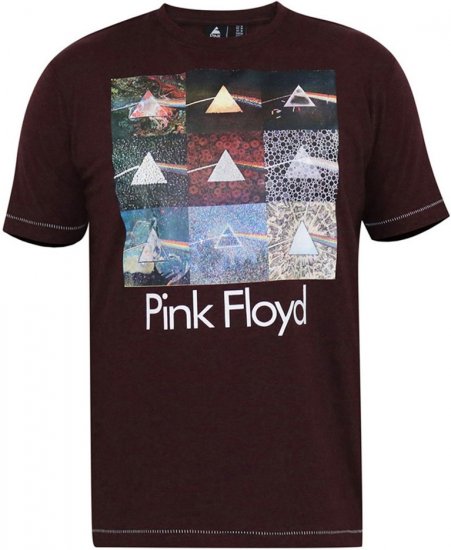 D555 DIVISION Official Pink Floyd Printed T-Shirt Burgundy - T-paidat - Isot T-paidat 2XL – 14XL