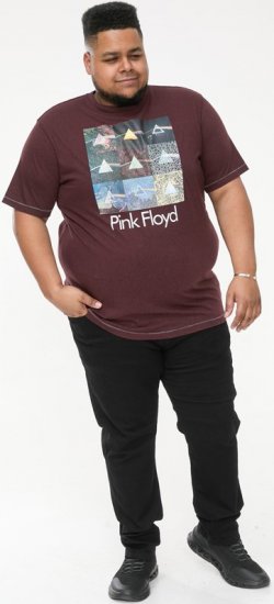 D555 DIVISION Official Pink Floyd Printed T-Shirt Burgundy - T-paidat - Isot T-paidat 2XL – 14XL