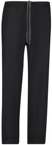 Adamo Athen Sweatpants with Open Hem Black - Collegehousut ja collegeshortsit - Miesten Isot collegehousut ja collegeshortsit