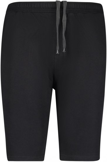 Adamo Athen Sweatshorts Black - Collegehousut ja collegeshortsit - Miesten Isot collegehousut ja collegeshortsit