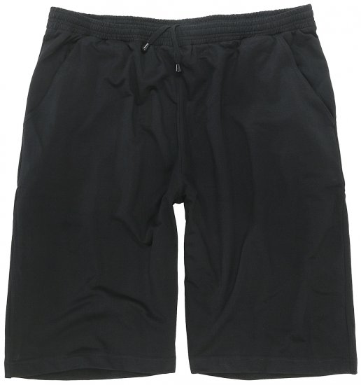 Adamo Athen Sweatshorts Black - Collegehousut ja collegeshortsit - Miesten Isot collegehousut ja collegeshortsit