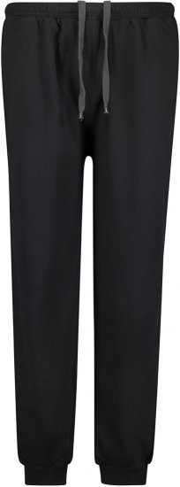 Adamo Athen Sweatpants with Cuffs Black - Collegehousut ja collegeshortsit - Miesten Isot collegehousut ja collegeshortsit
