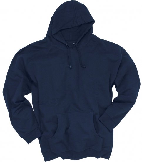Adamo Athen Hoodie without Zipper Navy - Hupparit ja collegepaidat - Miesten hupparit ja collegepaidat isot koot