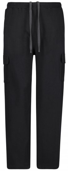 Adamo Athen Sweatpants with Cargo-pocket Black - Collegehousut ja collegeshortsit - Miesten Isot collegehousut ja collegeshortsit