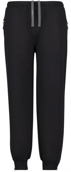 Adamo 159312 Collegehousut vetoketjutaskuilla Musta - Collegehousut ja collegeshortsit - Miesten Isot collegehousut ja collegeshortsit