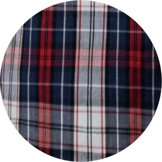 D555 Shields Button Down Collar Short Sleeve Shirt With Pocket Red Check - Kauluspaidat - Miesten isot kauluspaidat 2XL – 8XL