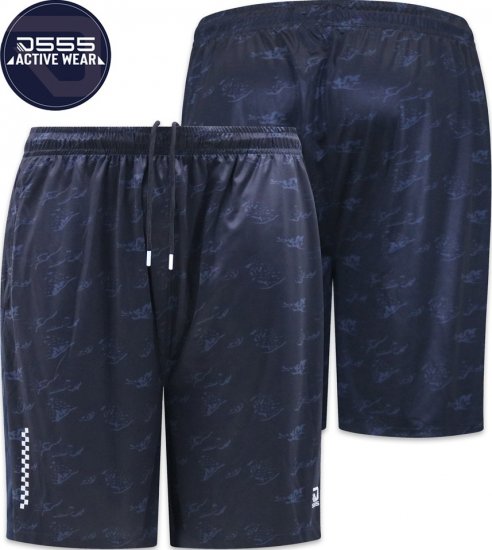 D555 Woking Dry Wear Fully Elasticated Polyester Shorts Navy - Urheiluvaatteet & ulkoilu - Miesten urheiluvaatteet isot koot