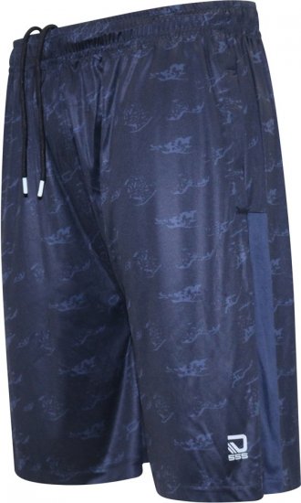 D555 Woking Dry Wear Fully Elasticated Polyester Shorts Navy - Urheiluvaatteet & ulkoilu - Miesten urheiluvaatteet isot koot