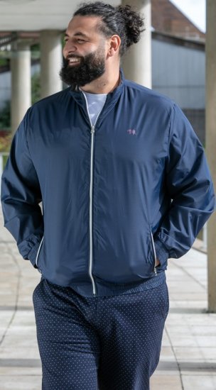 D555 Ealing Lightweight Zip Through Jacket With Zip Pockets Navy - Takit - Miesten Takit, isot koot – 2XL – 12XL