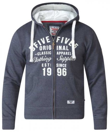 D555 Vadal Full Zip Hoodie Charcoal - Hupparit ja collegepaidat - Miesten hupparit ja collegepaidat isot koot
