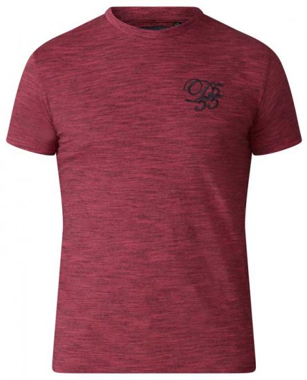 D555 Chalmer Couture Space Dye T-shirt Red - T-paidat - Isot T-paidat 2XL – 14XL