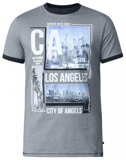 D555 Howie Fine Stripe T-shirt Grey - T-paidat - Isot T-paidat 2XL – 14XL