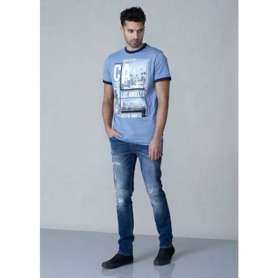 D555 Howie Fine Stripe T-shirt Blue - T-paidat - Isot T-paidat 2XL – 14XL