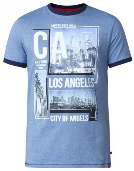 D555 Howie Fine Stripe T-shirt Blue - T-paidat - Isot T-paidat 2XL – 14XL