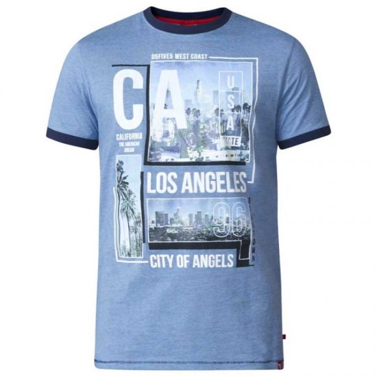 D555 Howie Fine Stripe T-shirt Blue - T-paidat - Isot T-paidat 2XL – 14XL