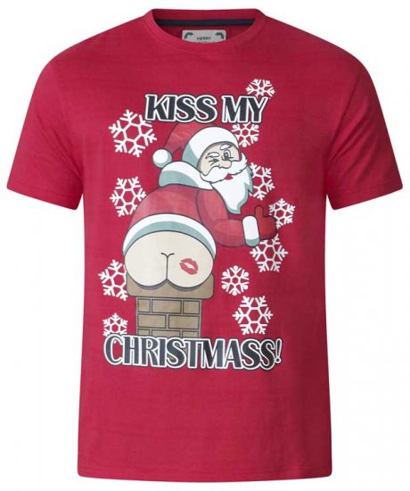 D555 Naughty X-mas T-shirt Red - T-paidat - Isot T-paidat 2XL – 14XL
