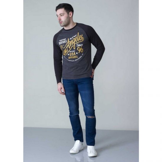 D555 Neill Long Sleeve T-shirt Black - T-paidat - Isot T-paidat 2XL – 14XL