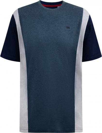 D555 Neath Cut And Sew Crew Neck T-Shirt Denim - T-paidat - Isot T-paidat 2XL – 14XL