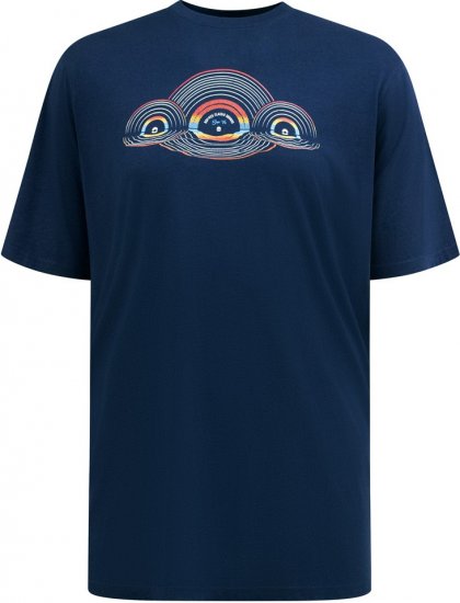 D555 Cheltenham Record With Reflection Printed T-shirt French Navy - T-paidat - Isot T-paidat 2XL – 14XL