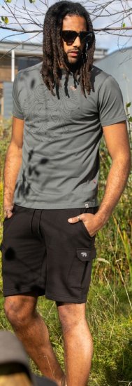 D555 Poole Circle Wave Printed Crew Neck T-shirt Khaki - T-paidat - Isot T-paidat 2XL – 14XL