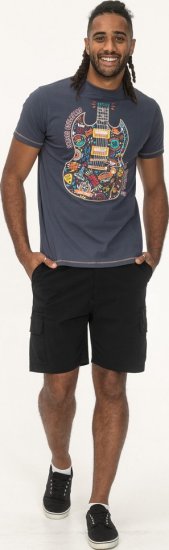 D555 Stockport Multi Coloured Guitar Printed T-Shirt Denim - T-paidat - Isot T-paidat 2XL – 14XL