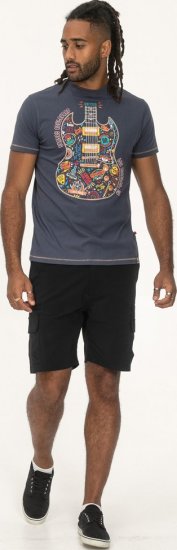 D555 Stockport Multi Coloured Guitar Printed T-Shirt Denim - T-paidat - Isot T-paidat 2XL – 14XL