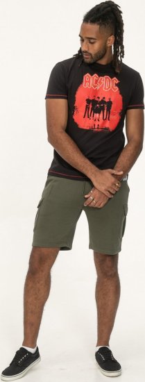 D555 Uxbridge Official AC/DC Band Printed Crew Neck T-Shirt Washed Black TALL SIZES - T-paidat - Isot T-paidat 2XL – 14XL