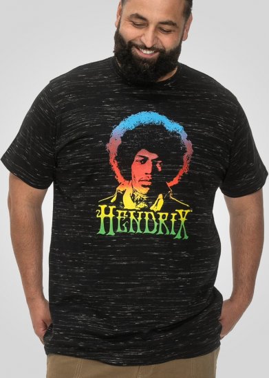 D555 Hendrix Official Jimi Hendrix Printed Crew Neck T-Shirt Black Reno - Bändi T-paidat - 
