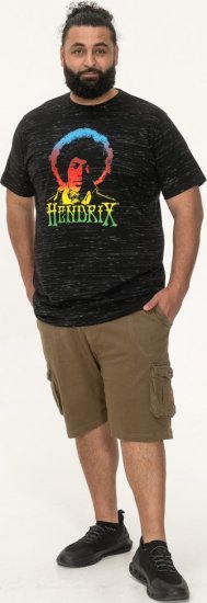 D555 Hendrix Official Jimi Hendrix Printed Crew Neck T-Shirt Black Reno - Bändi T-paidat - 