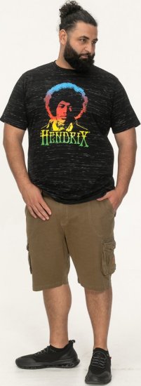 D555 Hendrix Official Jimi Hendrix Printed Crew Neck T-Shirt Black Reno - Bändi T-paidat - 