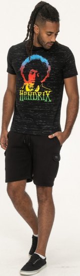 D555 Hendrix Official Jimi Hendrix Printed Crew Neck T-Shirt Black Reno - Bändi T-paidat - 