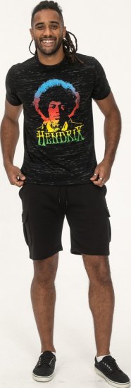 D555 Hendrix Official Jimi Hendrix Printed Crew Neck T-Shirt Black Reno - Bändi T-paidat - 