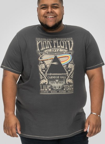D555 HANLEY Official Pink Floyd Crew Neck T-Shirt Dark Grey - T-paidat - Isot T-paidat 2XL – 14XL