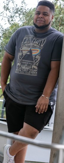 D555 HANLEY Official Pink Floyd Crew Neck T-Shirt Dark Grey - T-paidat - Isot T-paidat 2XL – 14XL