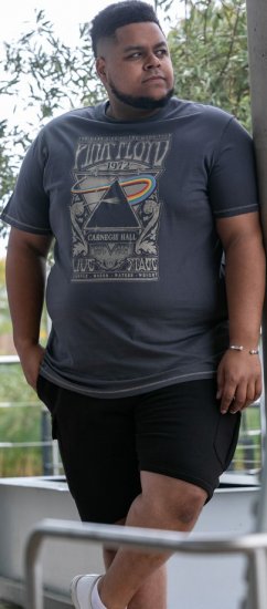 D555 HANLEY Official Pink Floyd Crew Neck T-Shirt Dark Grey - T-paidat - Isot T-paidat 2XL – 14XL