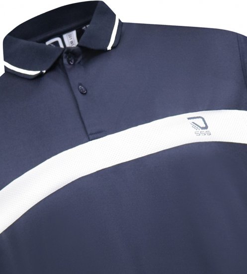 D555 Hinckley Stretch Polo With Contrast Tipping Collar Navy - Pikeepaidat - Miesten isot pikeepaidat