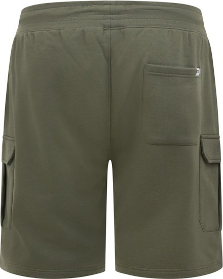 D555 Wigan 1 Elasticated Waist Fleece Cargo Shorts Khaki - Collegehousut ja collegeshortsit - Miesten Isot collegehousut ja collegeshortsit