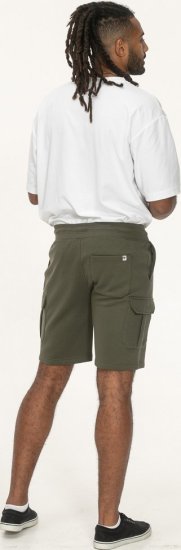 D555 Wigan 1 Elasticated Waist Fleece Cargo Shorts Khaki - Collegehousut ja collegeshortsit - Miesten Isot collegehousut ja collegeshortsit