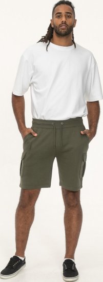 D555 Wigan 1 Elasticated Waist Fleece Cargo Shorts Khaki - Collegehousut ja collegeshortsit - Miesten Isot collegehousut ja collegeshortsit