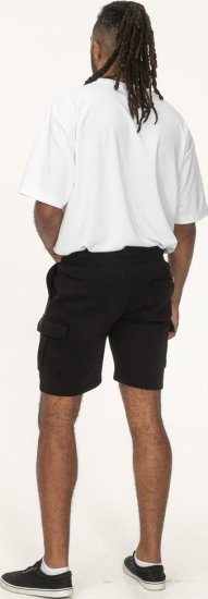 D555 Wigan 2 Elasticated Waist Fleece Cargo Shorts Black - Collegehousut ja collegeshortsit - Miesten Isot collegehousut ja collegeshortsit