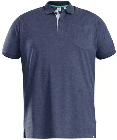 D555 Grant Polo Shirt Denim Blue - Pikeepaidat - Miesten isot pikeepaidat