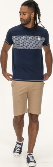 D555 Swansea Cut And Sew Crew Neck T-Shirt Navy - T-paidat - Isot T-paidat 2XL – 14XL