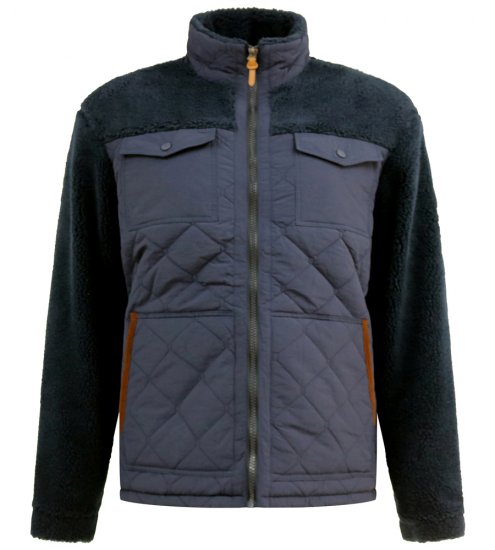 D555 Northampton Hybrid Sherpa Quilted Micro Fleece Jacket Navy - Takit - Miesten Takit, isot koot – 2XL – 12XL