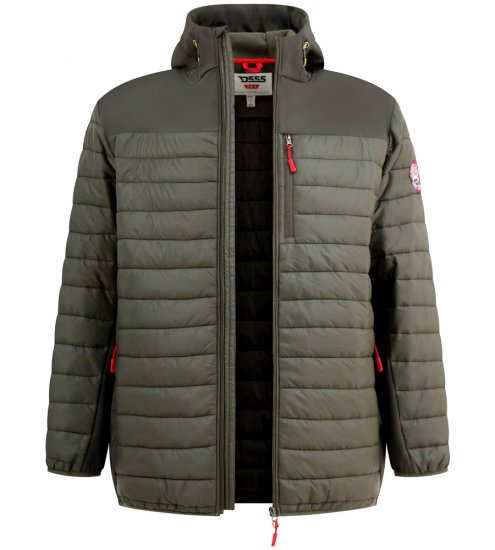 D555 Northfield Hybrid Softshell-takki hupulla khaki - Takit - Miesten Takit, isot koot – 2XL – 12XL