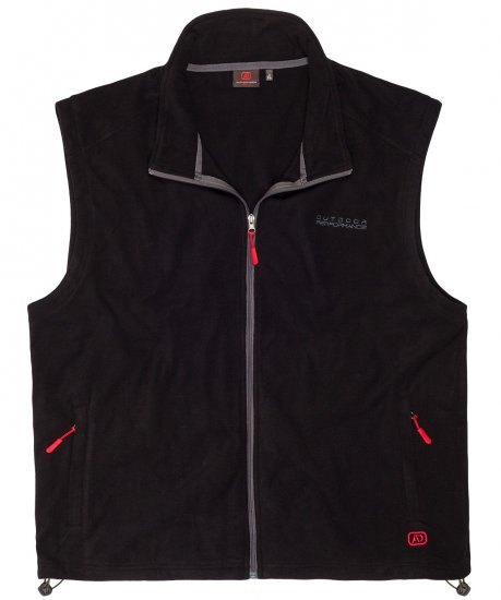 Adamo Montreal Fleece Vest Black - Urheiluvaatteet & ulkoilu - Miesten urheiluvaatteet isot koot