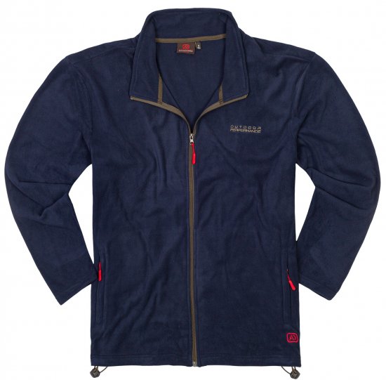 Adamo Toronto Fleece Jacket Navy - Urheiluvaatteet & ulkoilu - Miesten urheiluvaatteet isot koot